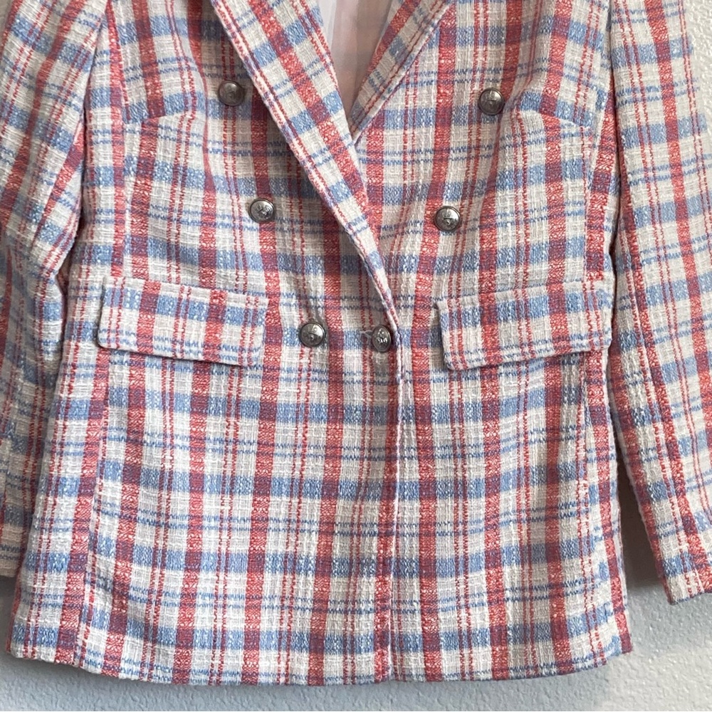 New Lascana Plaid Boucle Tweed Blazer Clueless Preppy Old Money 42/XL - Picture 7 of 16